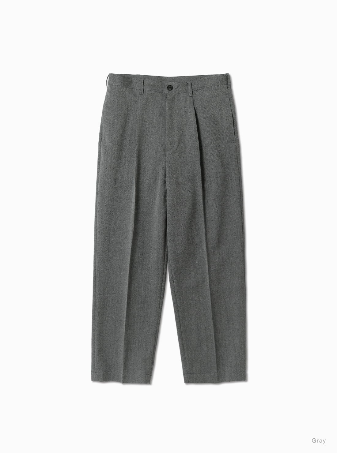 BATONER 26AW TWEED WOOL ONE TUCK TROUSERS